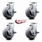 Service Caster Tool Box Caster Wheel Set 6'' Thermoplastic Rubber Swivel Casters, 4PK TOOL-SCC-20S620-TPRRF-TLB-4 - alternate 4